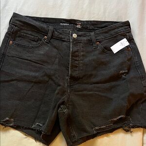 Old Navy Distressed Black Jean Shorts